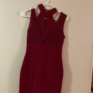 Fashion Nova, burgundy, small.